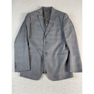 J. Hilburn Blazer Mens 41R Gray Wool Tailored‎ Fit Vitale Barberis Canonico